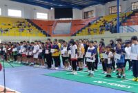 Peserta yang mengikuti kejuaraan bulutangkis