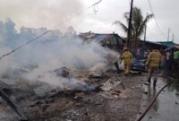 Lokasi kebakaran di Poumako