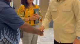 Plt. Kadiskop dan UMKM,Samuel Yogi saat bertemu Mneteri Koperasi RI, Ferry Juliantono di Jakarta